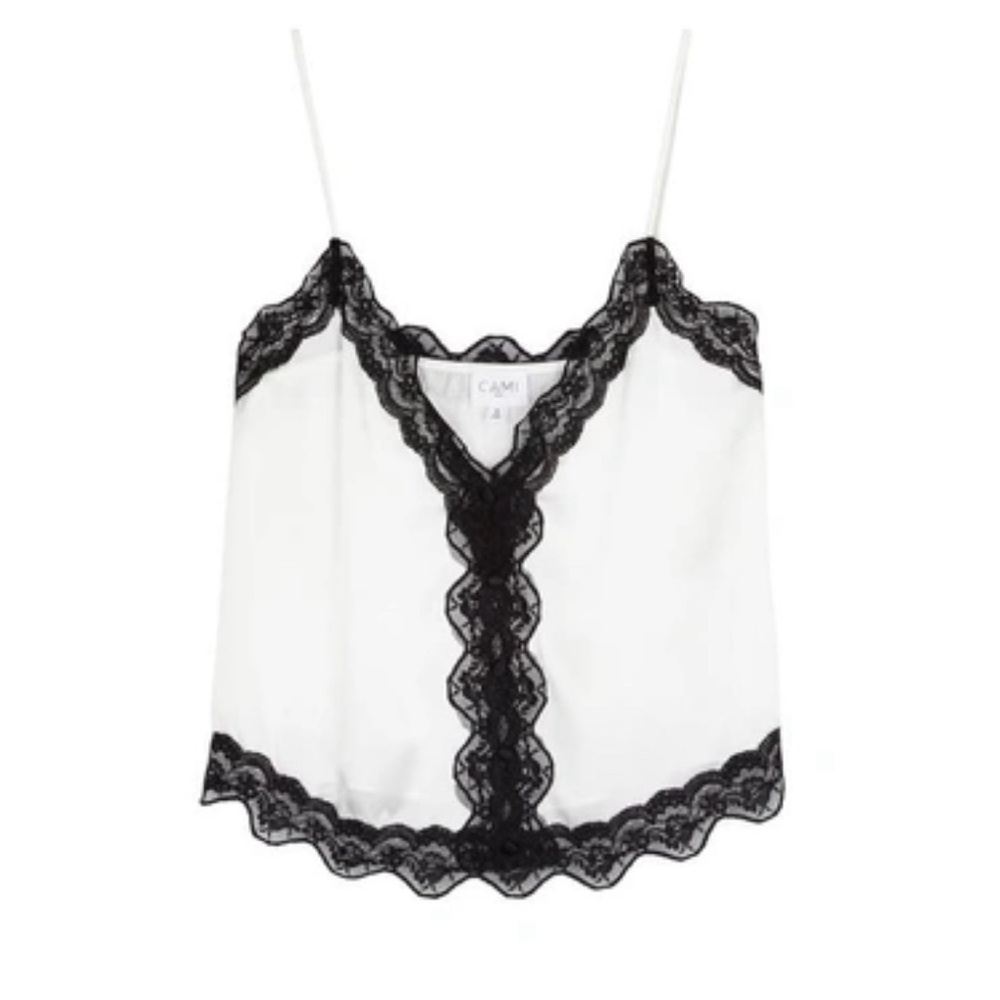 CAMI NYC Knox Lace-Trimmed Silk Top